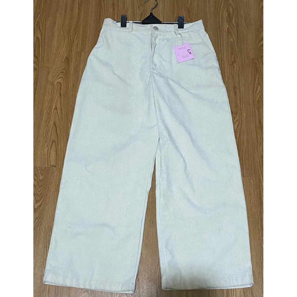 Celana panjang Groovy kodorai krim wanita/ celana panjang hangout kekinian