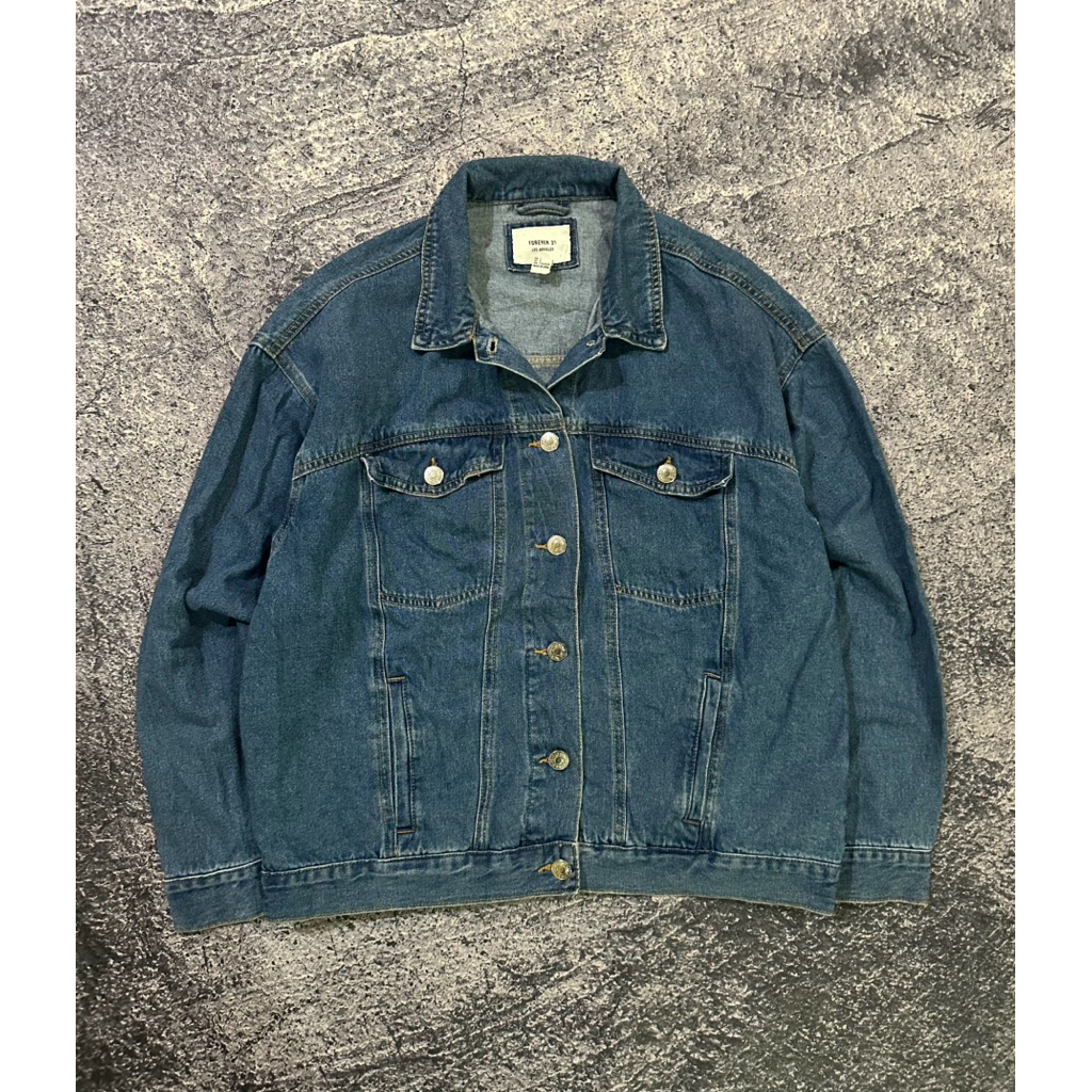 trucker jaket jeans denim forever 21