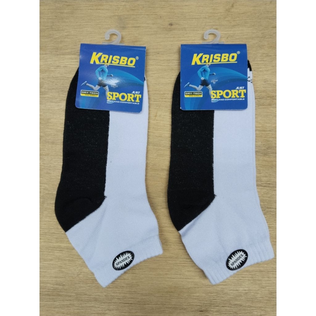 Kaos kaki sport mata kaki (pendek) Krisbo grosir 1 lusin