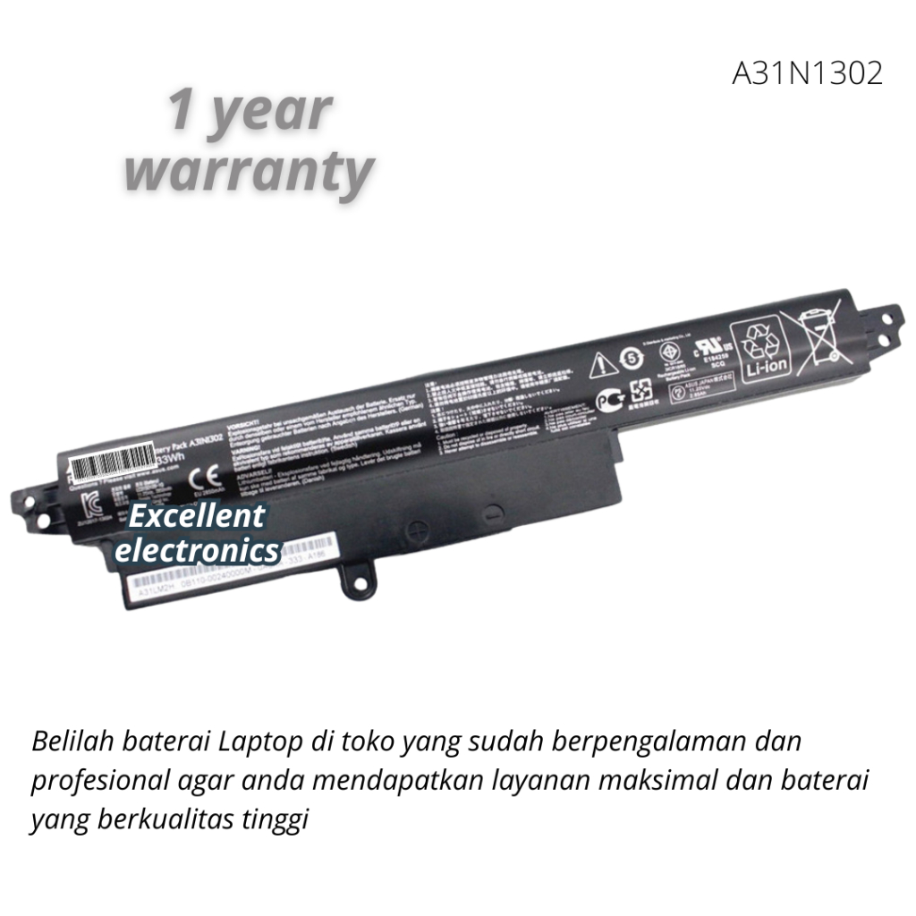 Baterai Asus X200M, Baterai Asus X200CA, Baterai laptop Asus X200CA, Baterai laptop Asus X200M, Bate