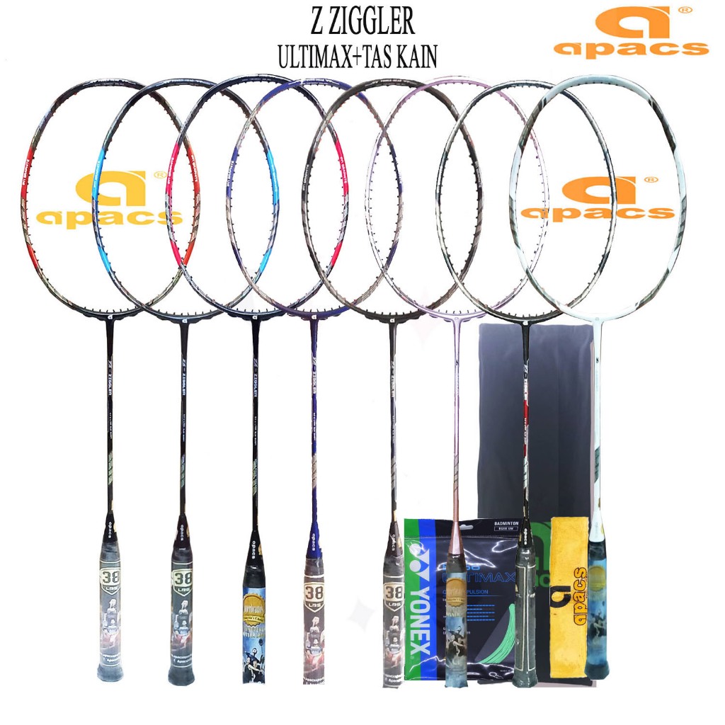 Raket Apacs Z Ziggler 38Lbs Z Ziggler 75 Z Ziggler 77 Bonus Komplit