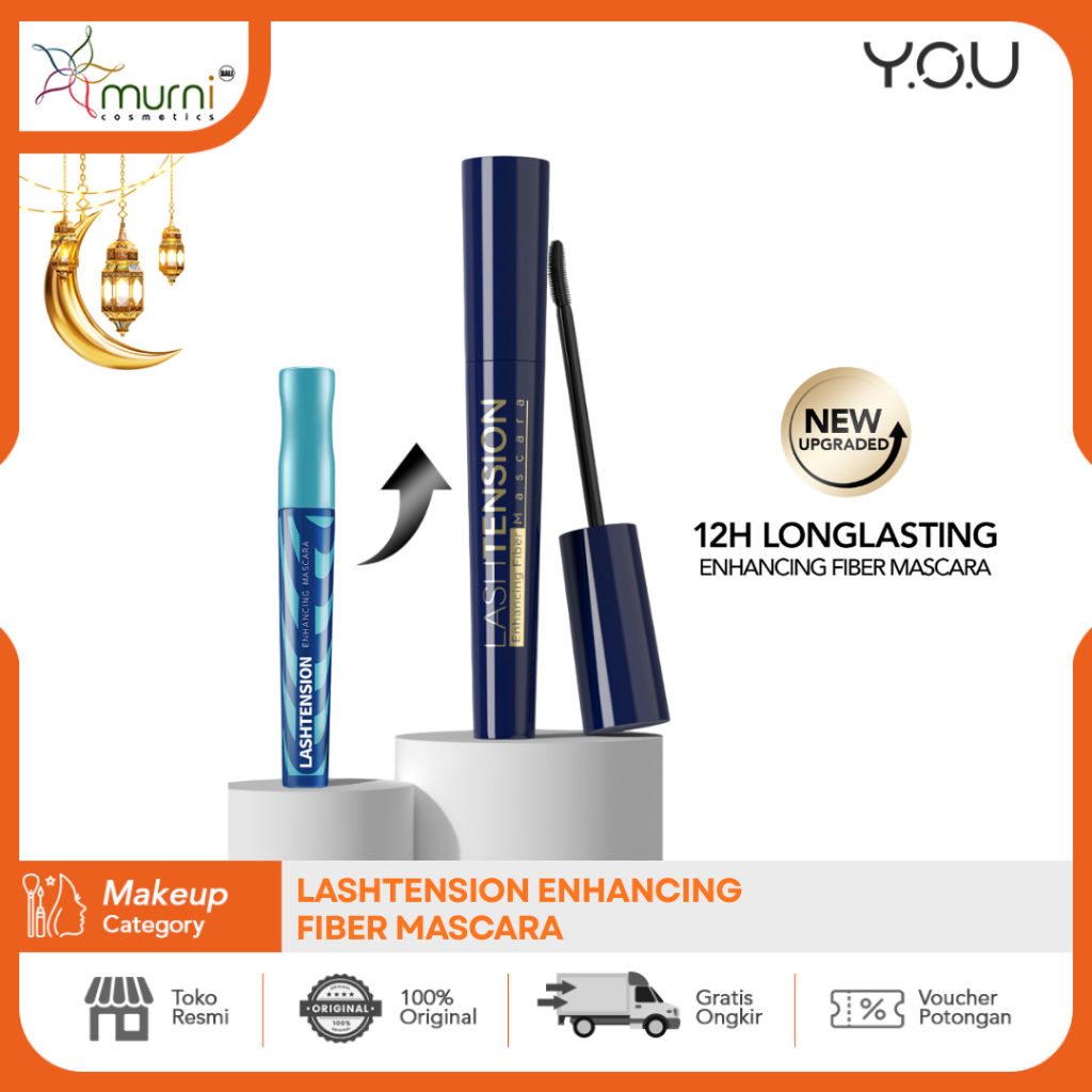 YOU Lashtension Enhancing Fiber Mascara | Mascara Waterproof Memanjangkan & Tebal