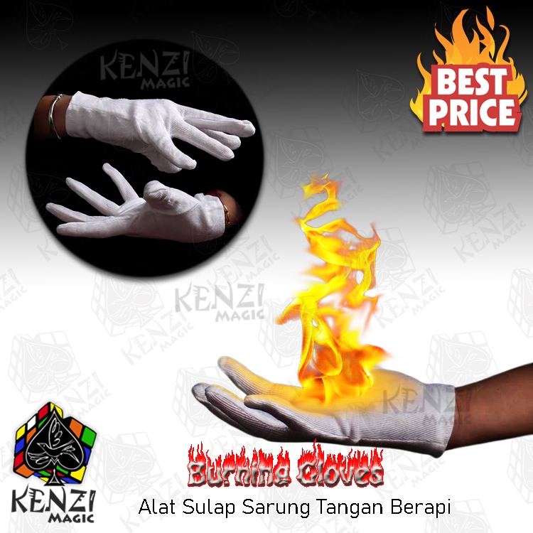Alat Sulap Burning Gloves Magic Fire Gloves Sulap Sarung Tangan Api