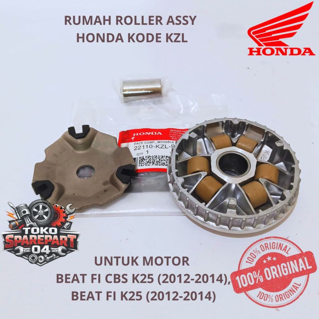 RUMAH ROLLER ASSY ORIGINAL HONDA KODE KZL BEAT FI CBS K25 (2012-2014), BEAT FI K25 (2012-2014)