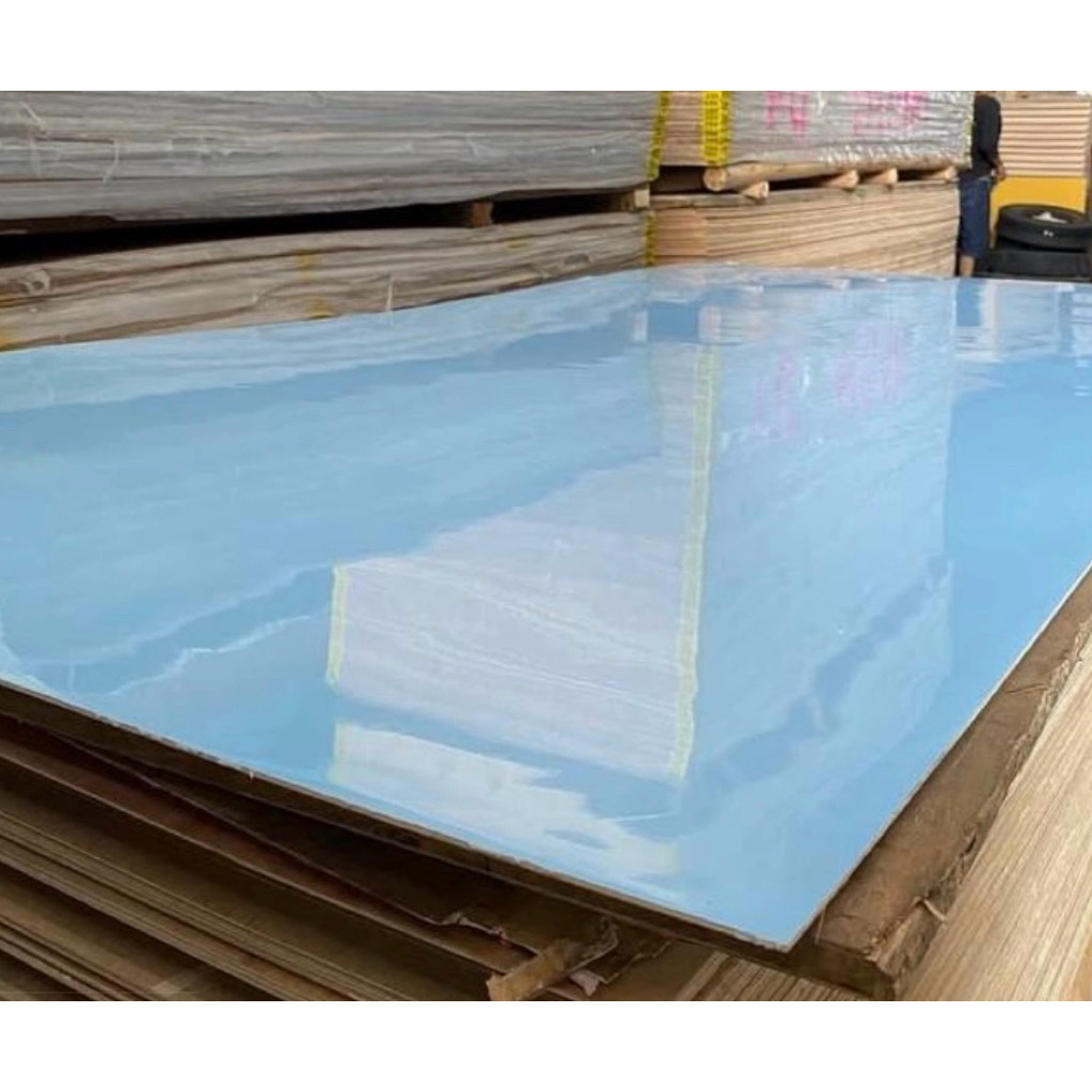 TRIPLEK MELAMIN BIRU 3mm 4’x8’ MELAMIN BIRU KILAP 4x8