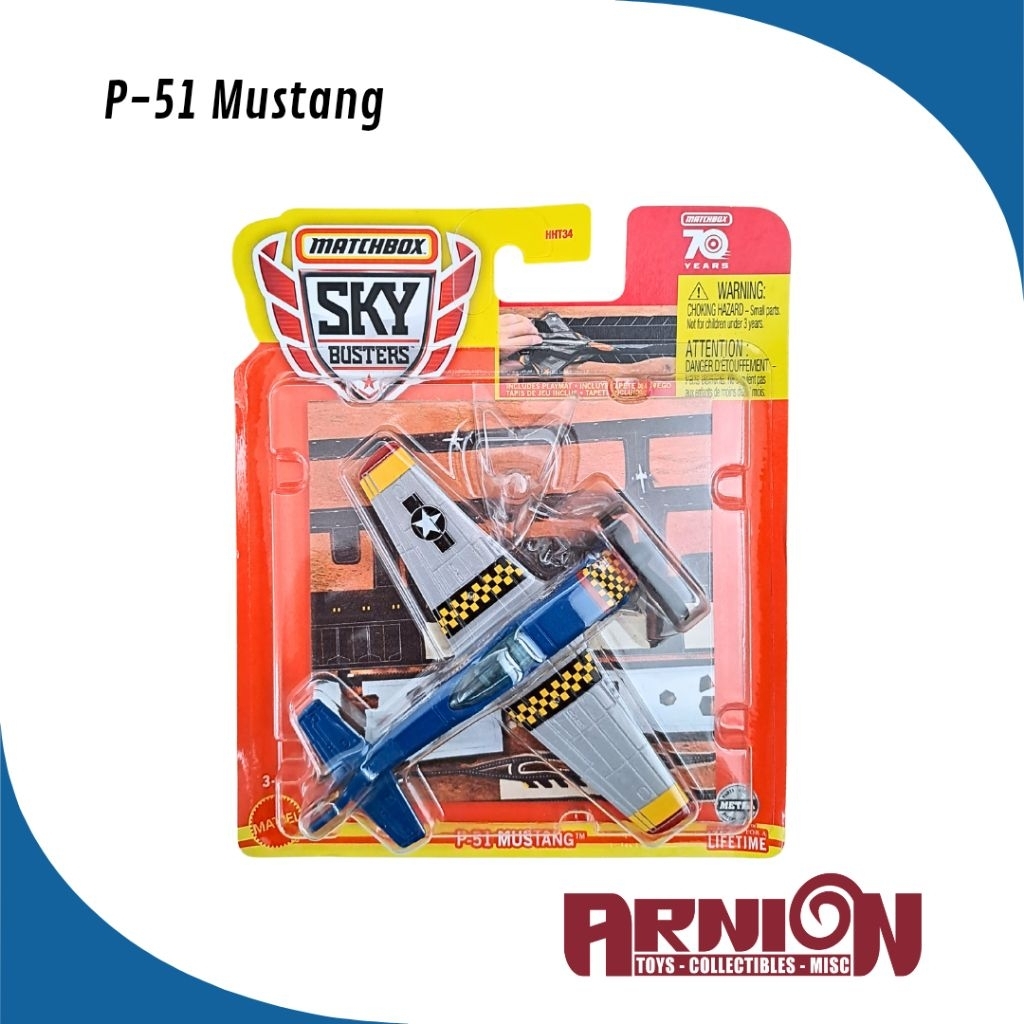 Diecast Pesawat Matchbox Sky Busters 2023 - P-51 Mustang