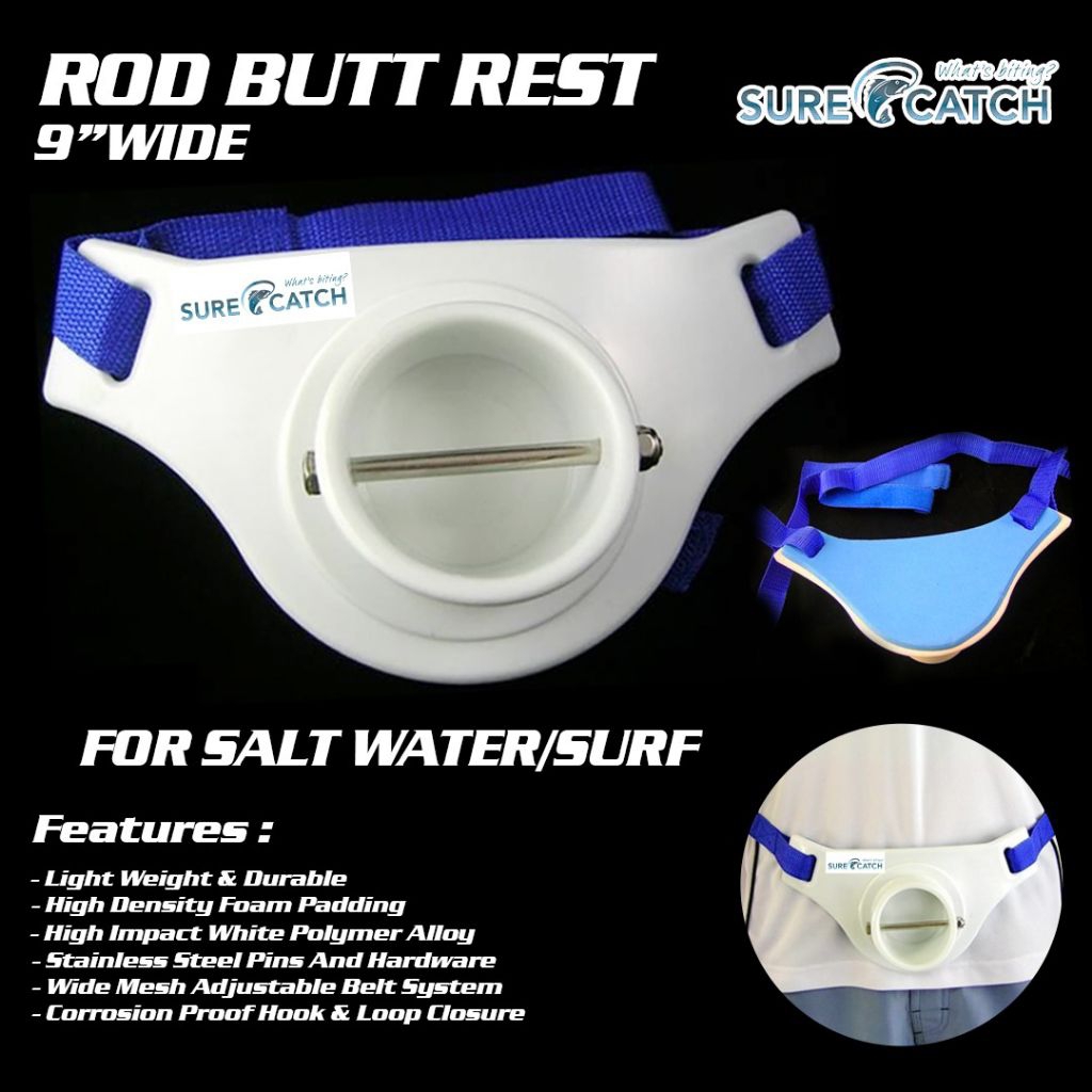 SURECATCH ROD BUTT REST 9” / 12” WIDE – BELT PENOPANG JORAN SURF CASTING & SALTWATER FISHING