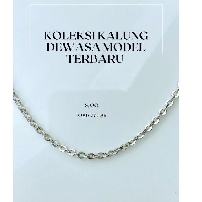 Kalung Emas Dewasa Tiffany 8K (Complete Mulia)