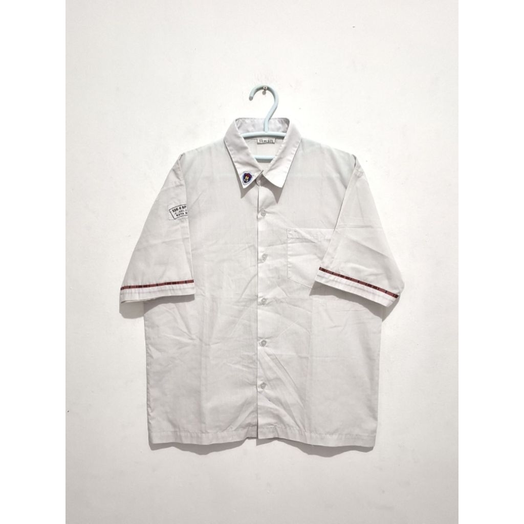 Baju kemeja seragam putih lengan pendek anak sd bpk penabur size XL
