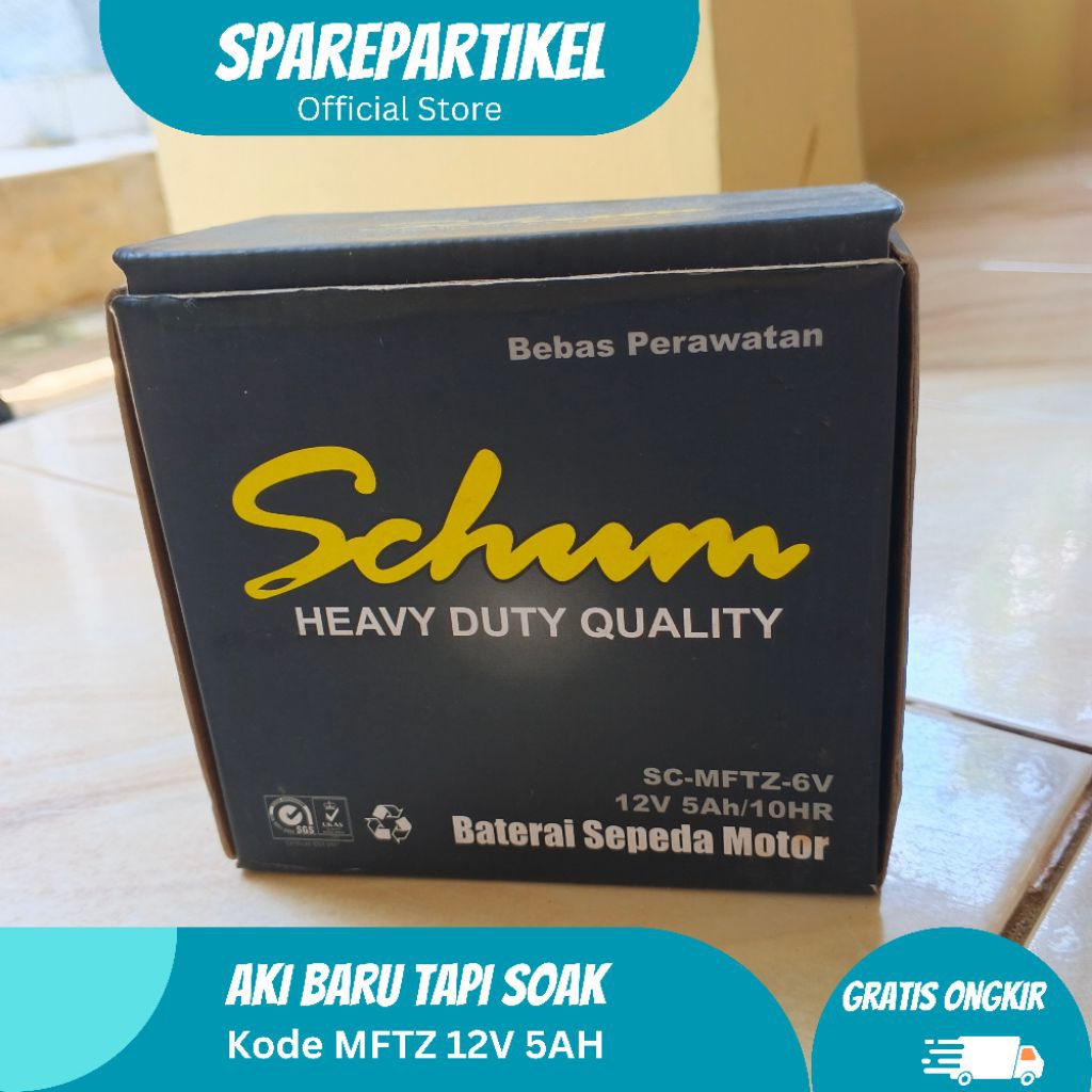 Aki Motor Soak Aki Motor Mati Jual Murah Masih Baru Bukan Bekas MFTZ 12V 5AH baca deskripsi