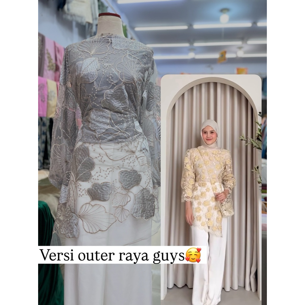 tile bordir 3D / Brukat tile kebaya/ brokat kondangan / tile bordir raya