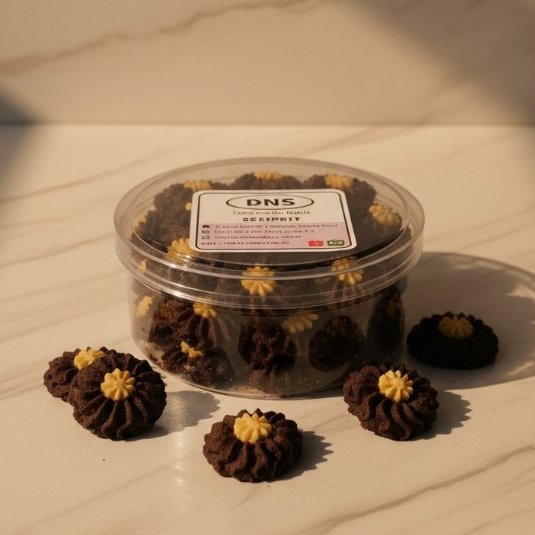Kue Semprit Cokelat Homemade / Kue Lebaran / Semprit Toples Tabung