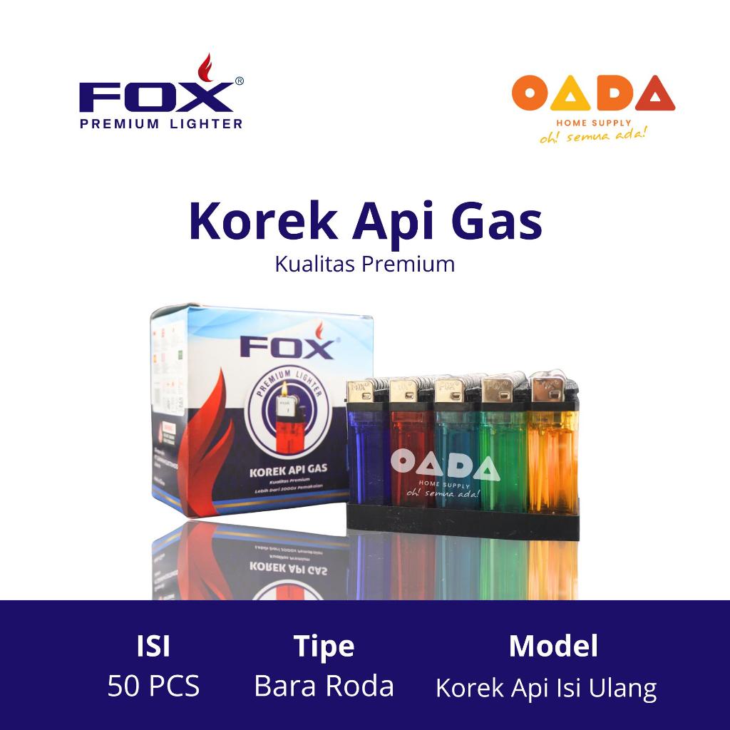 (50 Pcs) Korek Api Roda G2000 Cobra FOX Gemini Borobudur Lighter Kualitas Premium