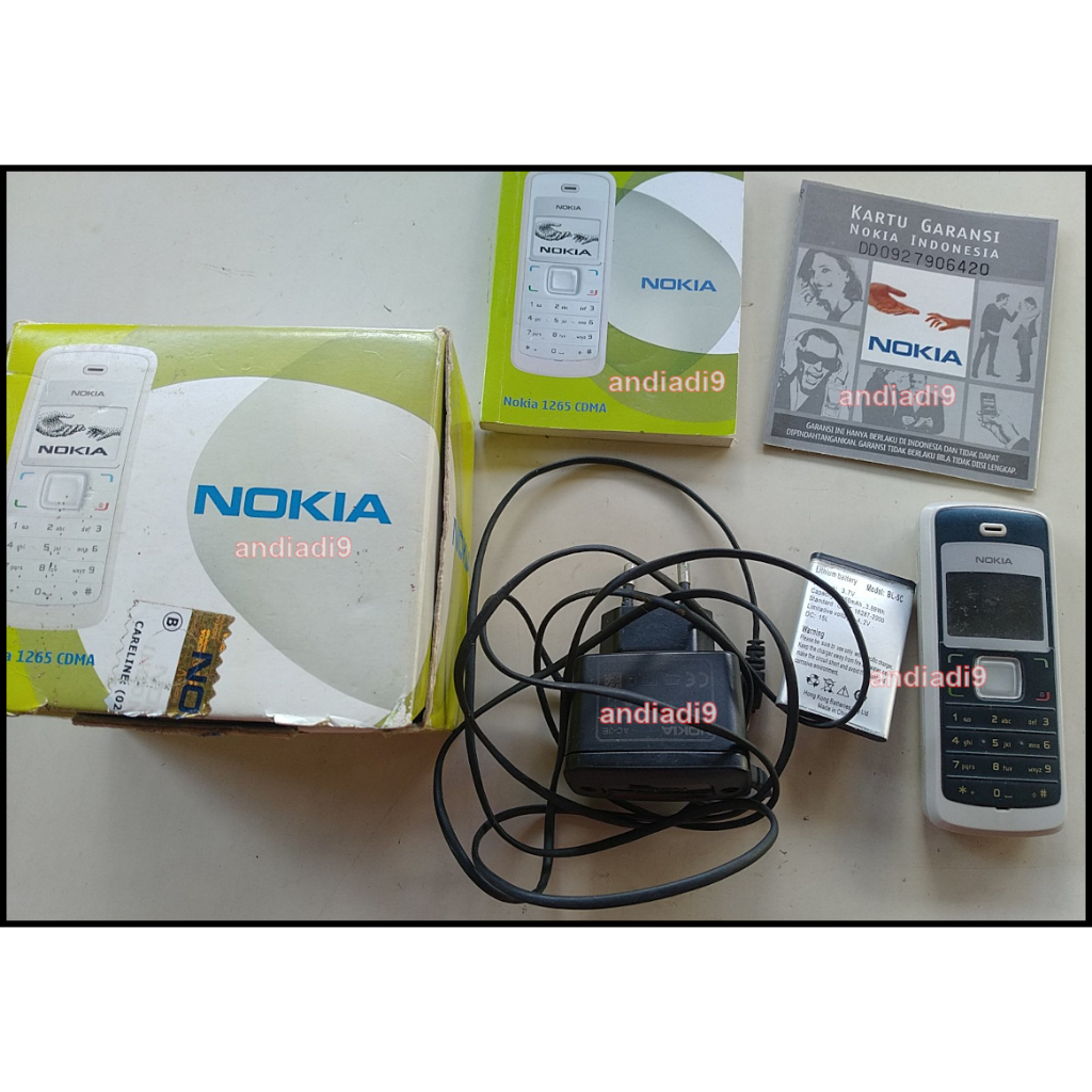HP NOKIA 1265 CDMA NYALA LAYAR PUTIH TOMPEL ANGGAP RUSAK