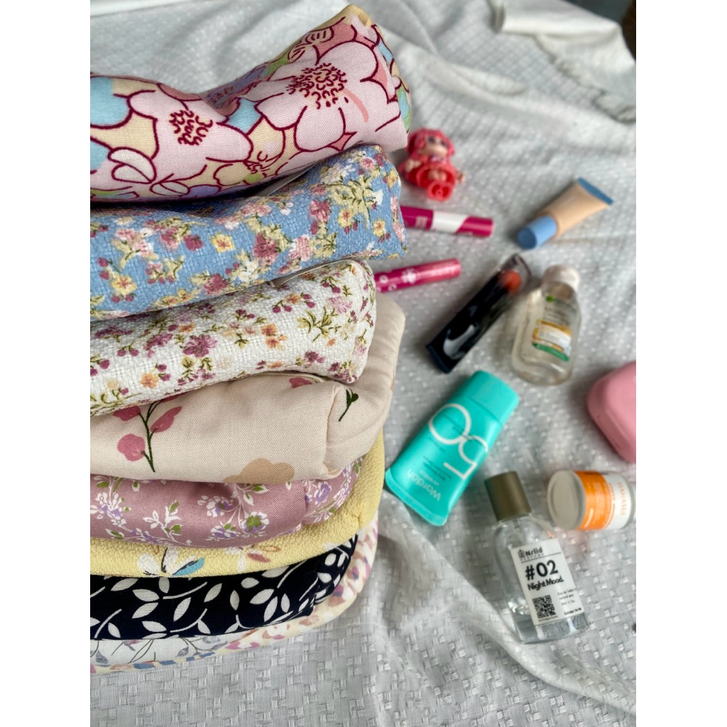 [Kkaf] PAKET USAHA GROSIR Mini Pouch / Pouch makeup / Makeup bag / Cosmetics bag / Tas kosmetik / Ta