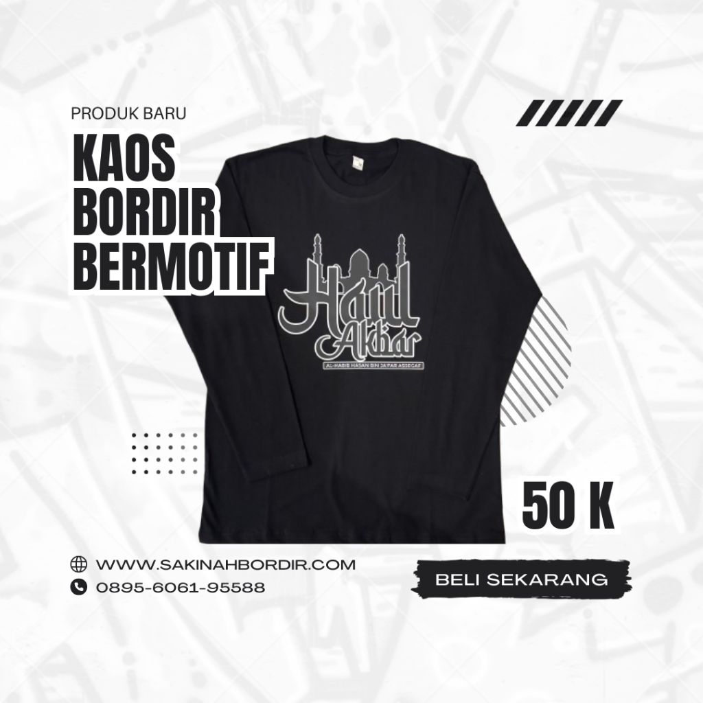 Kaos Haul Akbar Lengan Panjang Hitam