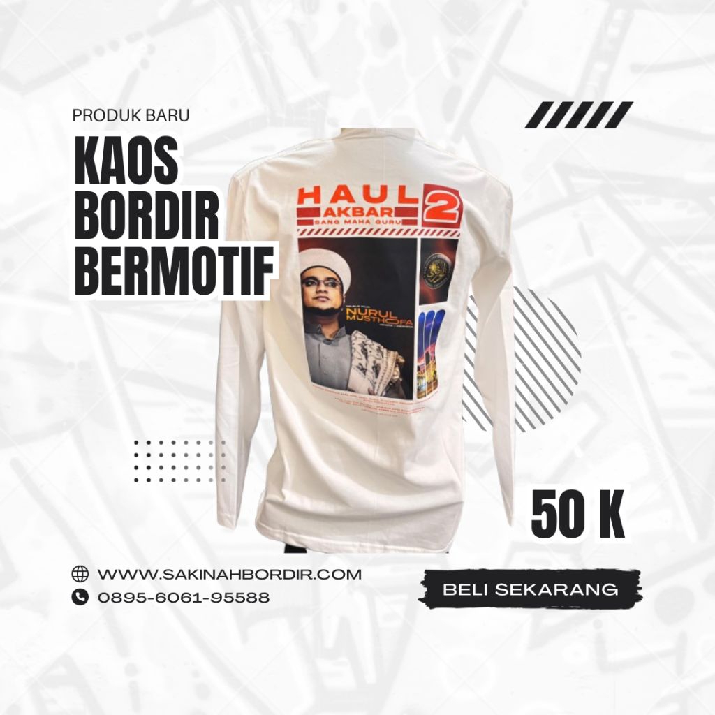 Kaos Haul Akbar Lengan Panjang Putih