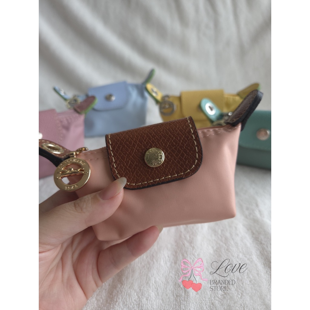 Longchamp Coin Pouch Bag Charm Nylon | Dompet Koin & Aksesoris Gantungan Tas | READY STOCK