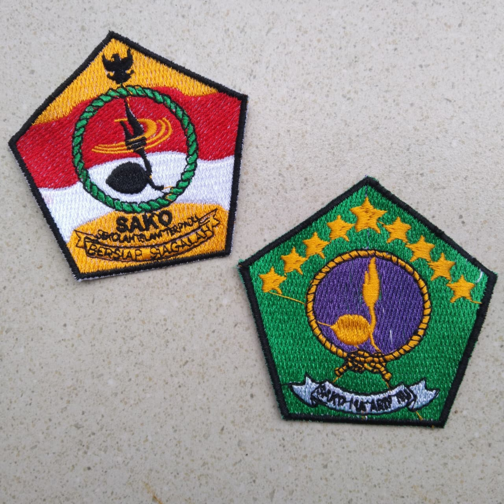 bet full bordir logo SAKO MA'ARIF NU / badge SAKO ( sekolah islam terpadu ) satuan