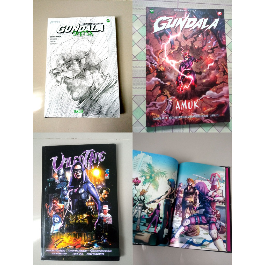 Komik Gundala Sketsa Unwrapped Edition bonus Gundala Amuk 1 dan Valentine TPB Hard Cover HC