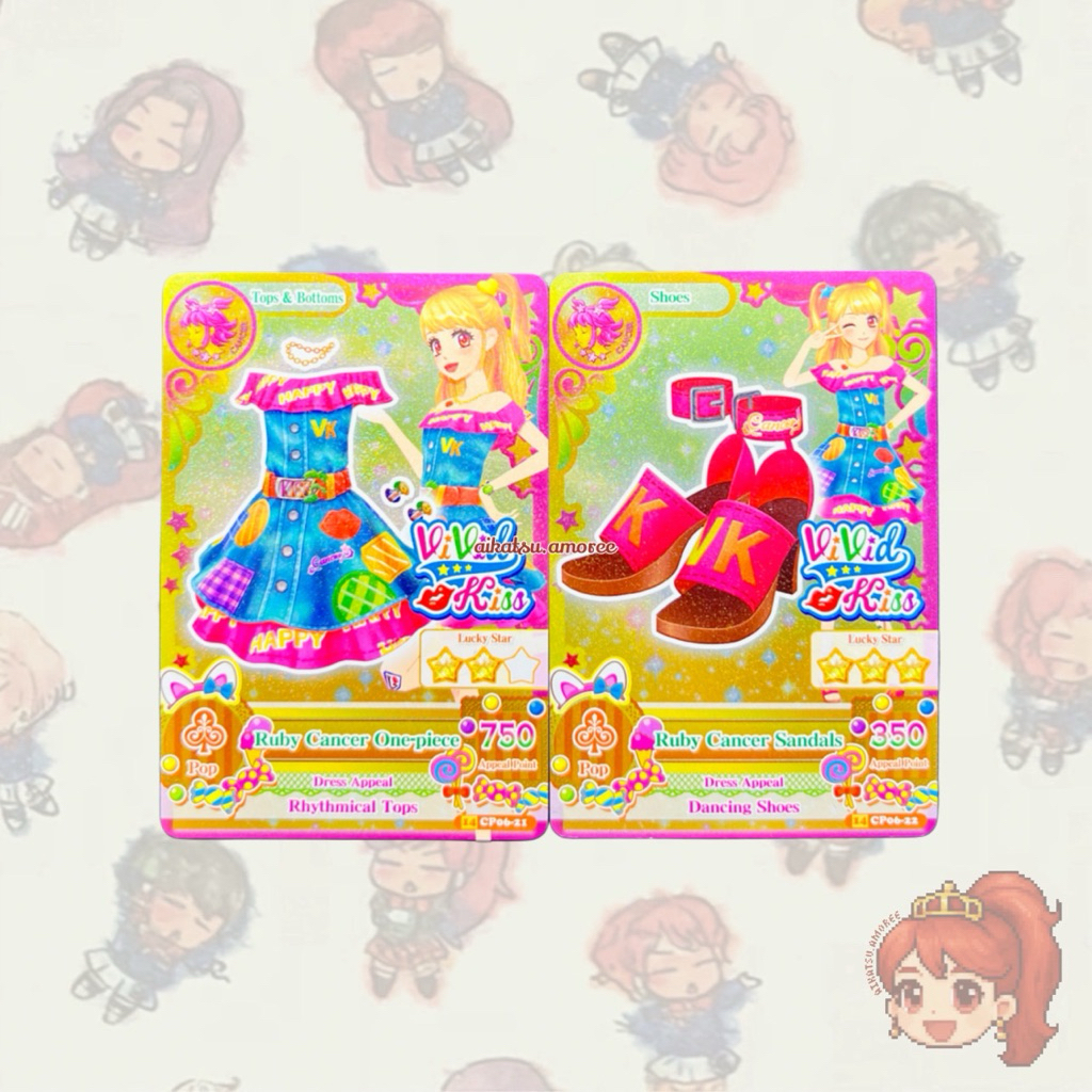 Aikatsu CP Vivid Kiss Zodiac Cancer Ruby Cancer Set Mikuru Natsuki