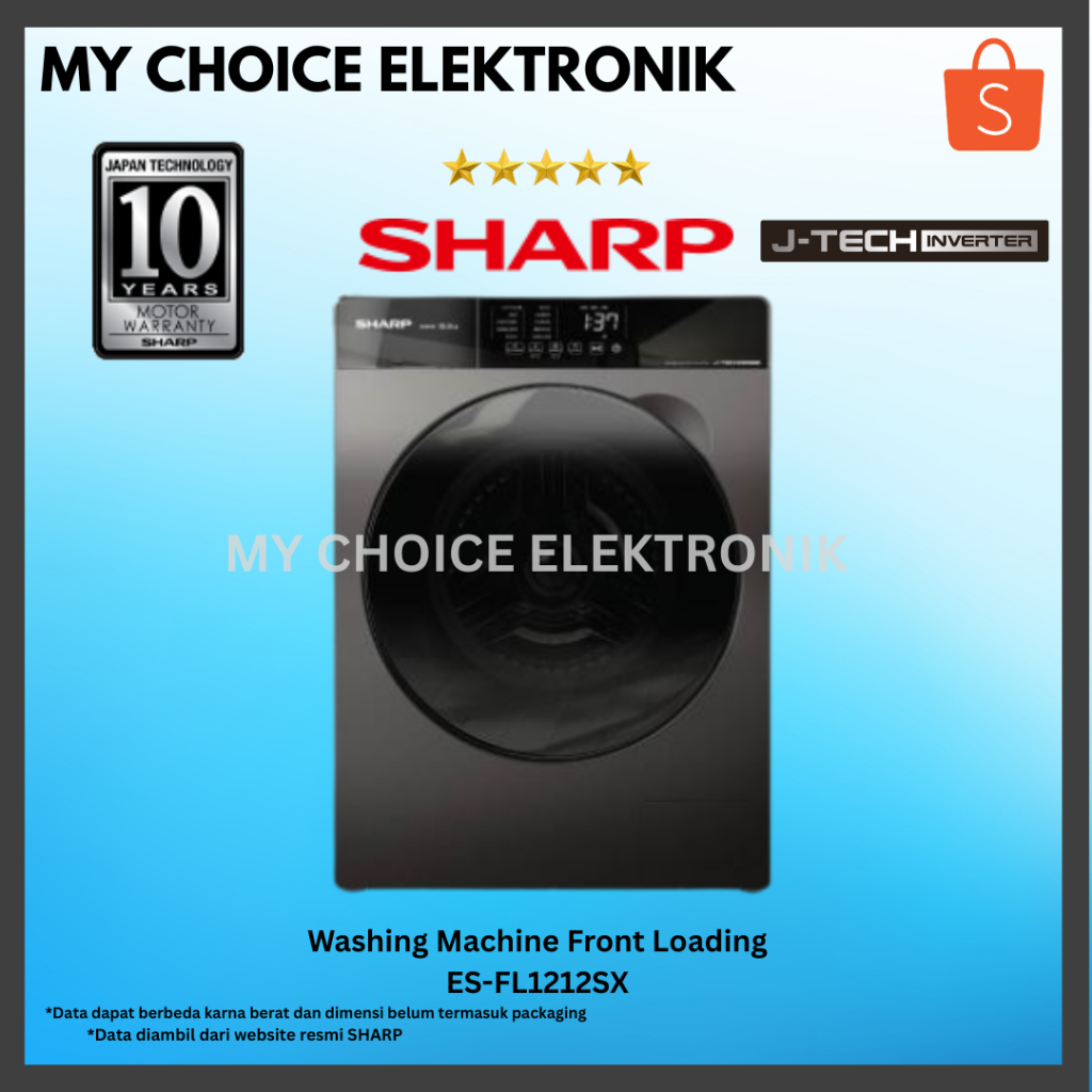 Sharp ESFL1212SX Mesin Cuci