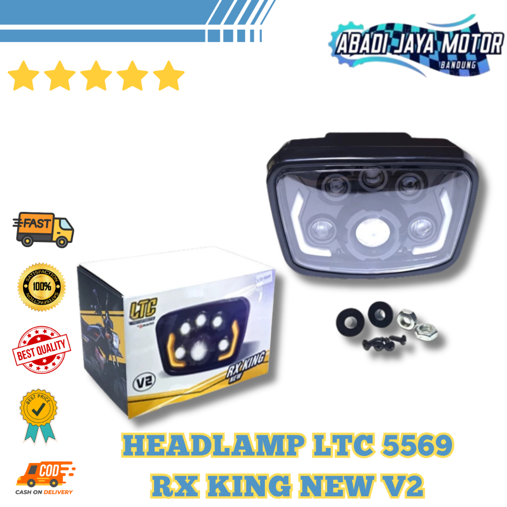 Headlamp LED Lampu Depan Tembak 5569 Motor RX KING New V2