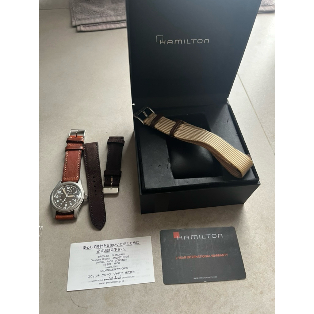 Hamilton khaki field mechanical second mulus 38mm
