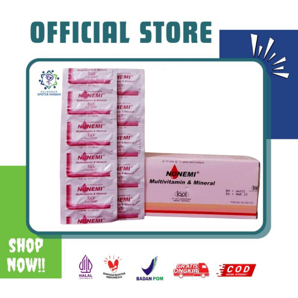 Nonemi tablet tambah darah suplemen multivitamin