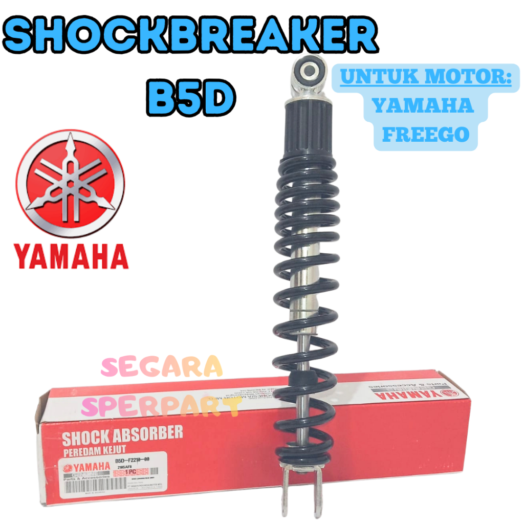 SHOCKBREAKER BELAKANG KODE B5D YAMAHA ORIGINAL 100% GARANSI UNTUK MOTOR YAMAHA FREEGO DAN LAIN LAIN.