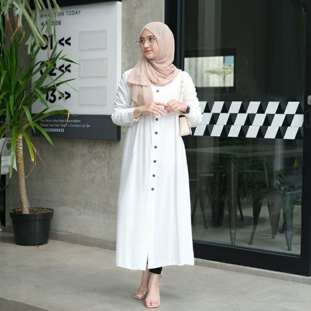 Zecca Midress - baju wanita midi dres rayon twill uniqlo wanita atasan cewek terbaru baju wanita mus