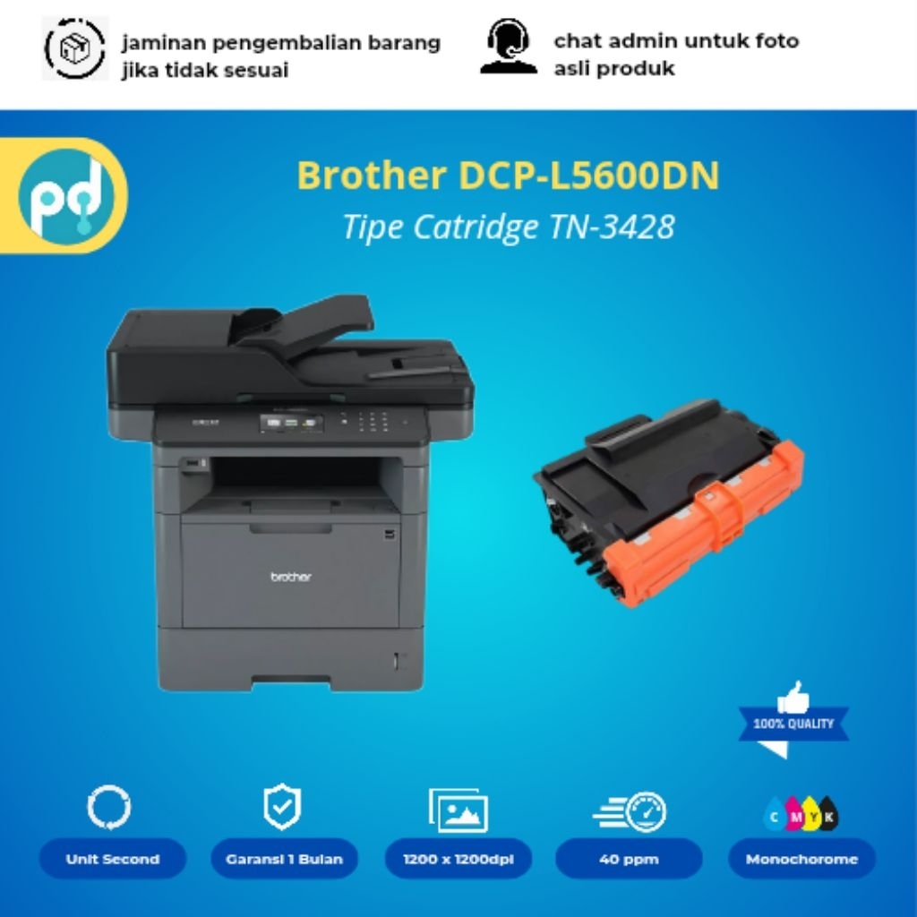 Printer Brother DCP-L5600DN Bekas Like New - Mesin Bandel Bergaransi