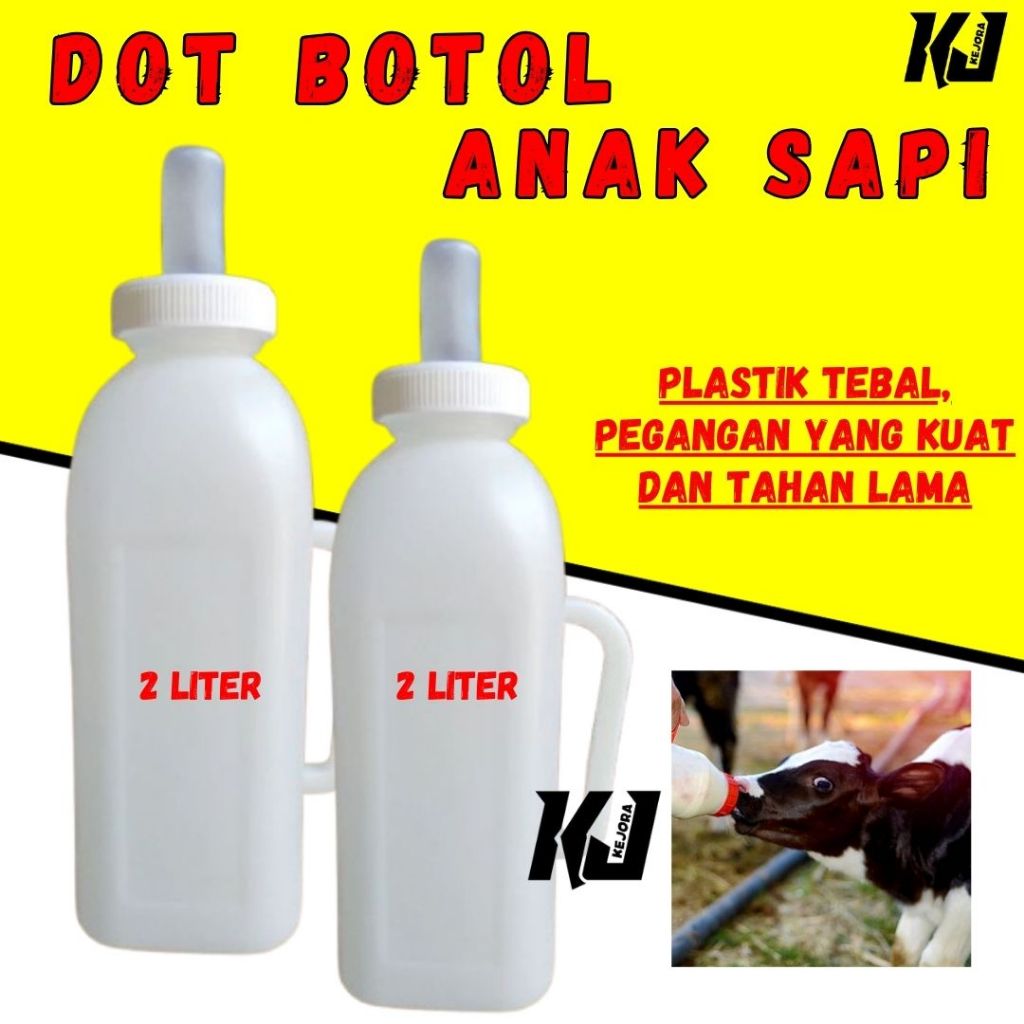 Dot Botol Pedet Anak Sapi 2 liter Puting Dot Putih Kerbau Kuda Botol Minum Susu