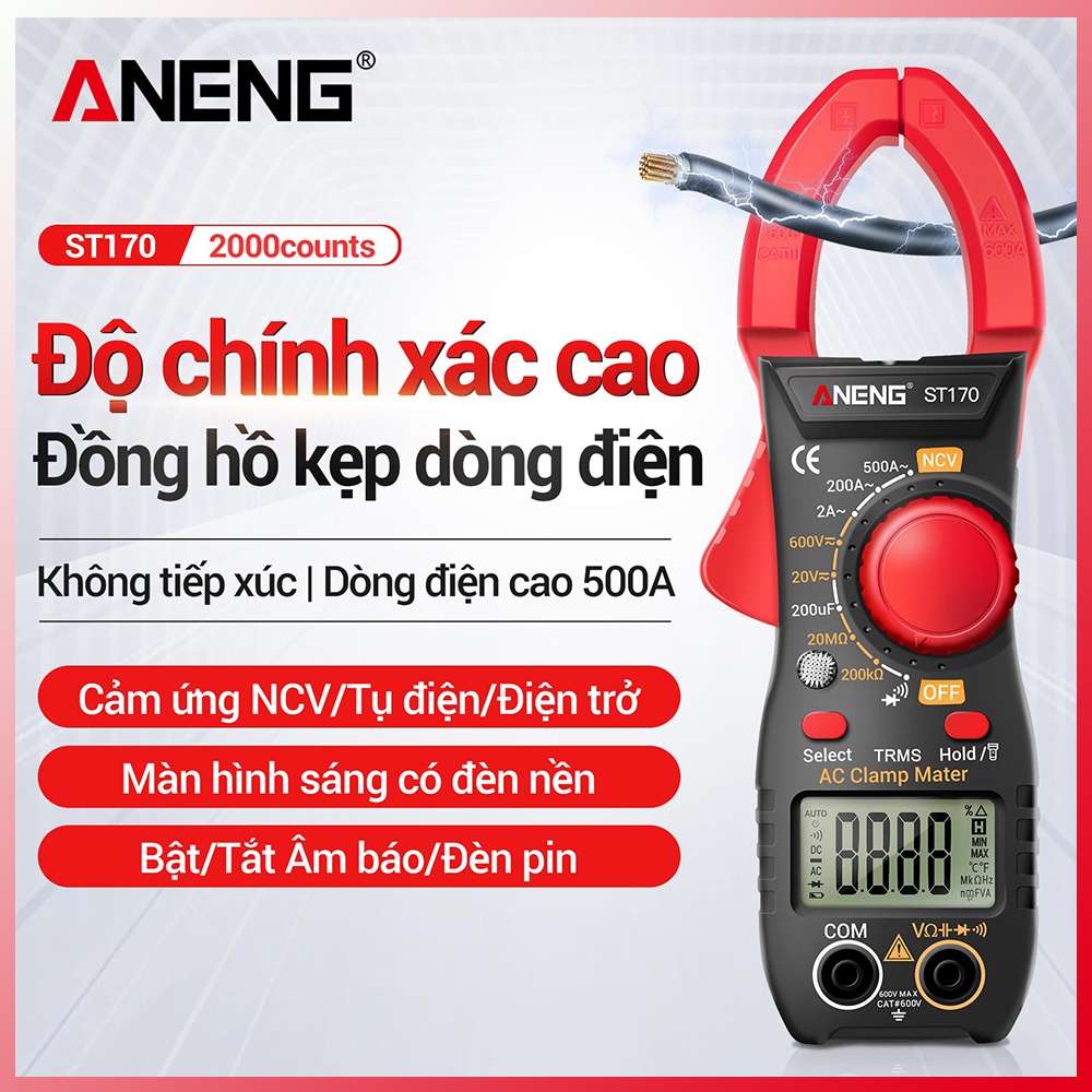 Aneng ST170 Digital Clamp Multimeter Tang Ampere Voltage Original