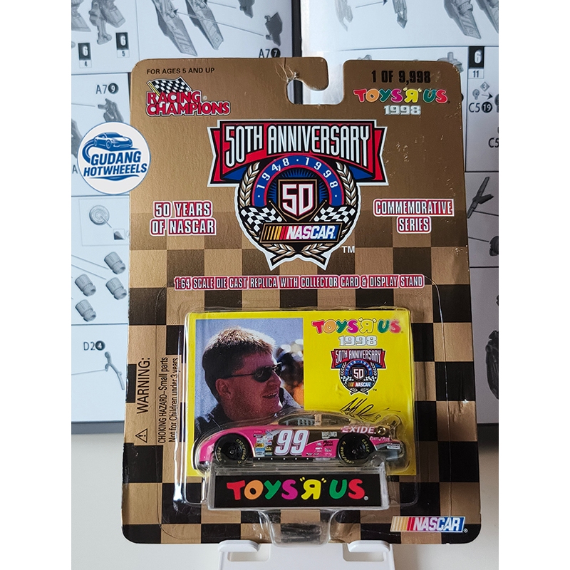 Racing Champions 1998 NASCAR 50th - Jeff Burton's #99 Exide Car Gold