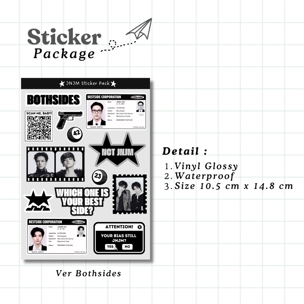 JENO JAEMIN BOTHSIDES STICKER PACK ‼️BACA DESKRIPSI‼️