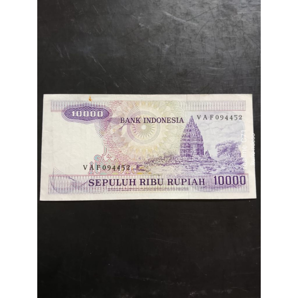 Uang kuno 10.000 Rupiah Gamelan 1979