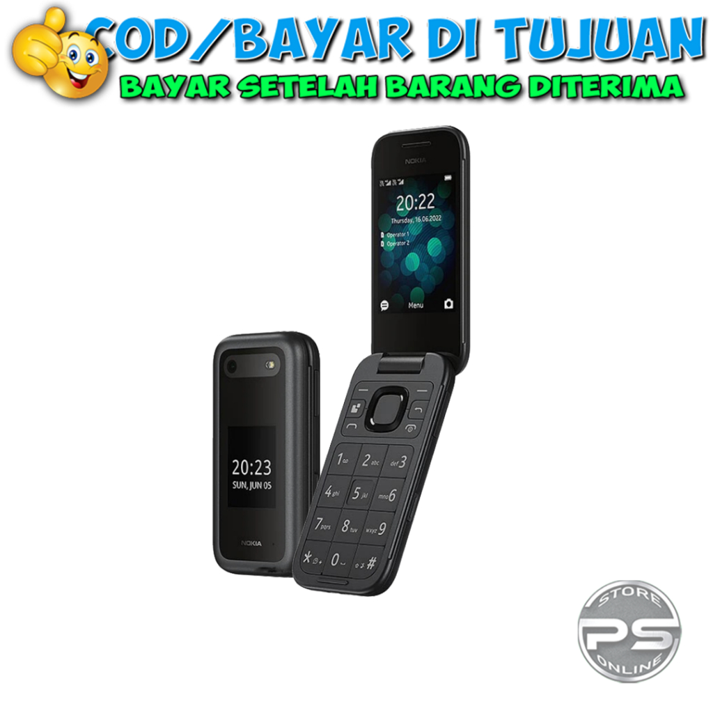 Nokia 2660 Dual Sim Flip Lipat Unik Dua layar Jaringan 4G Bergaransi