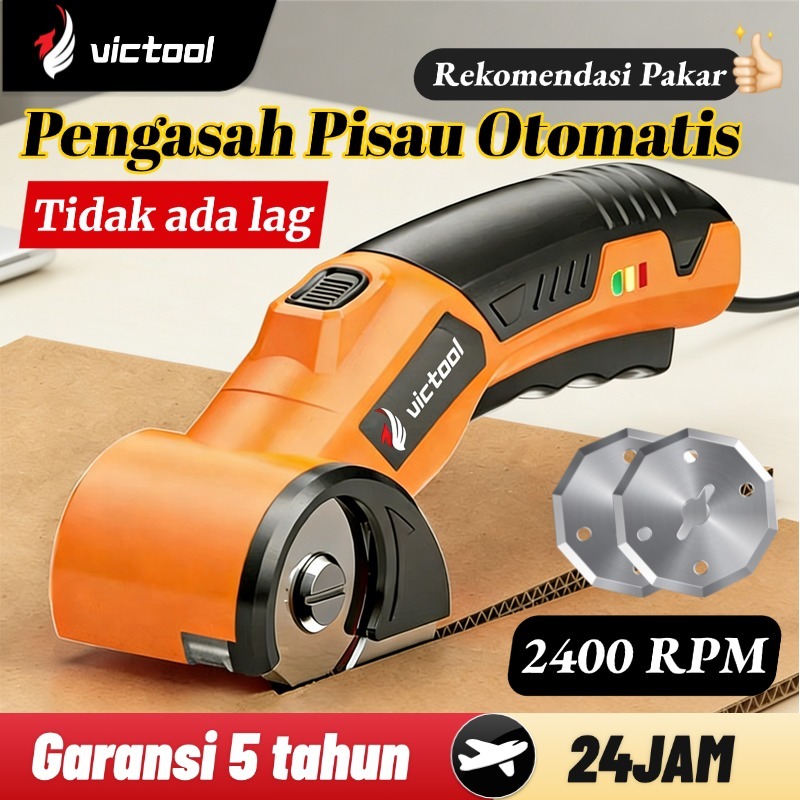 Victool.Mall Gunting Putar Listrik Gunting Kain Elektrik Portabel Sistem pengasah terintegrasi Dapat