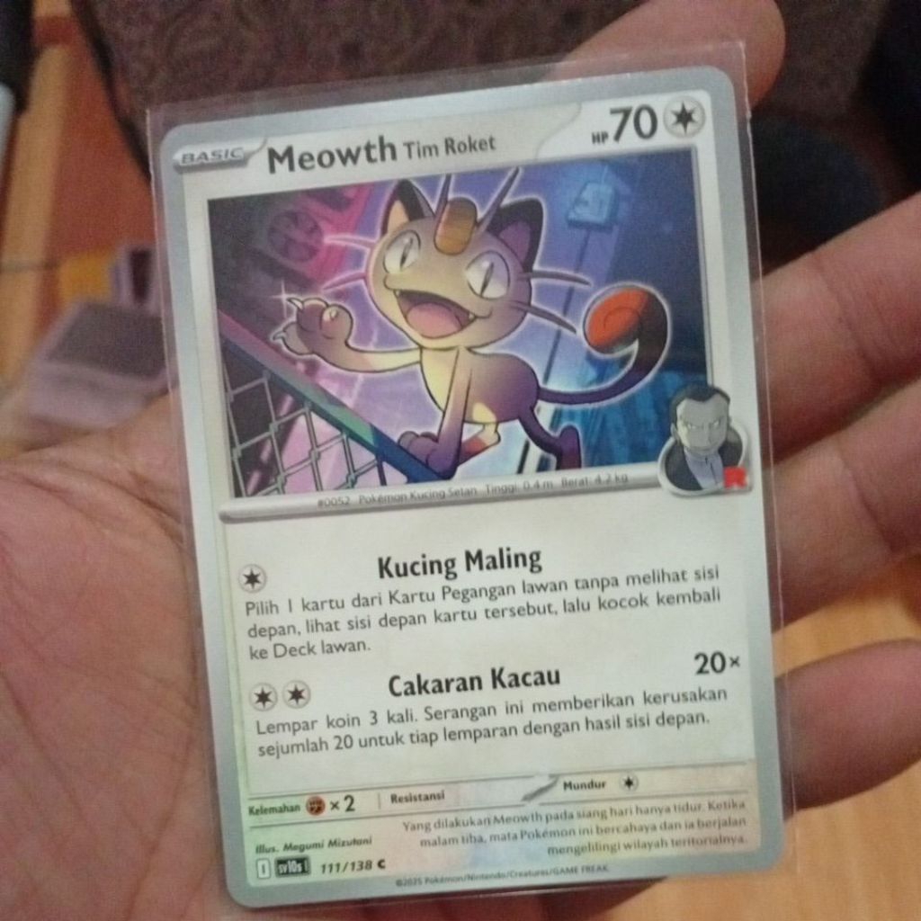 Meowth Tim Roket 111/138 C sv10a i