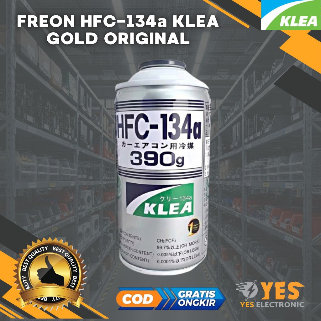 ORIGINAL FREON KLEA HFC 134 ORIGINAL PREON KLEA GOLD  R134A  / HFC 134A  #1 REFRIGERANT AC MOBIL, KU