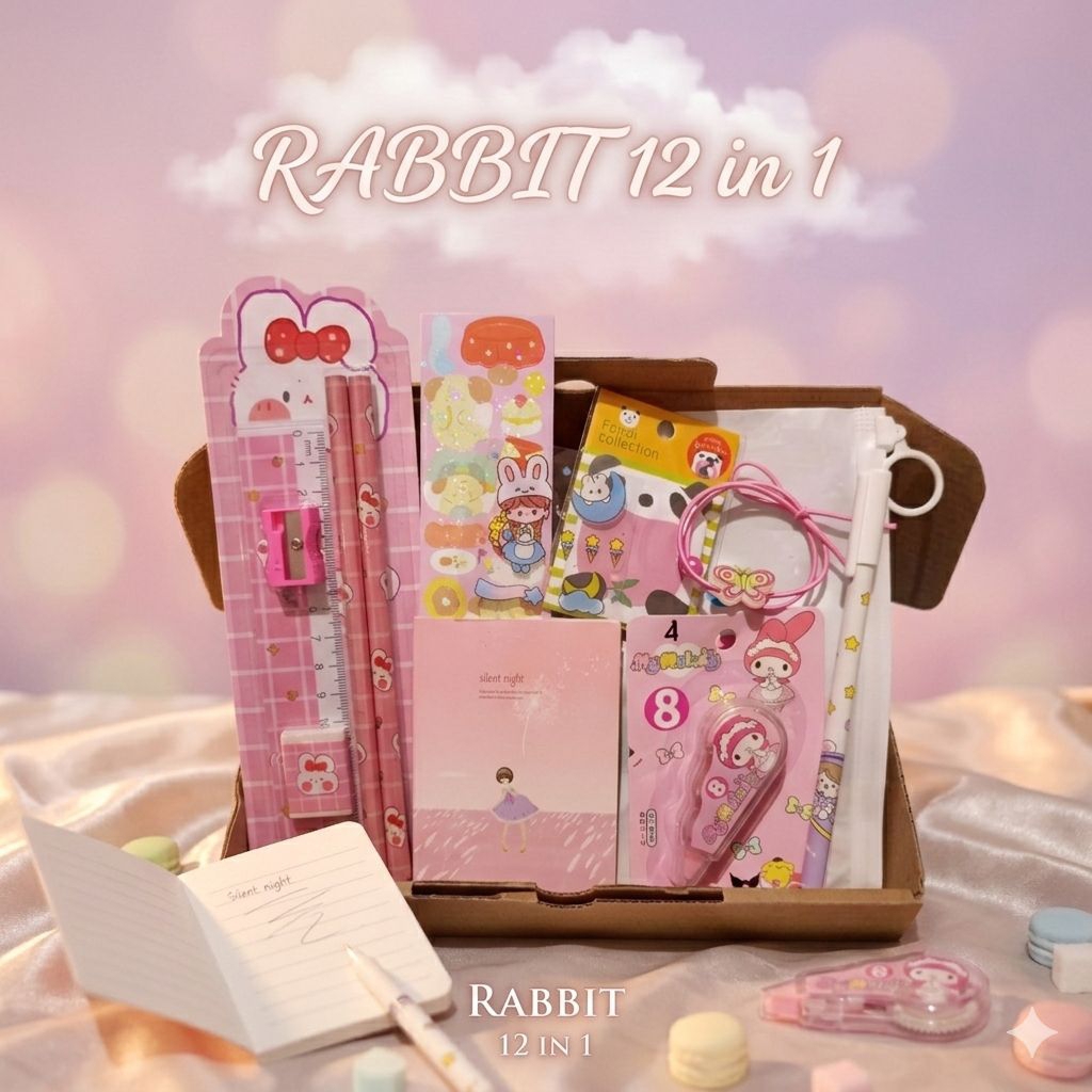FREE [Ikat Rambut Imut] Kado Ultah Kado Ulang Tahun Hampers Atk Paket Alat Tulis