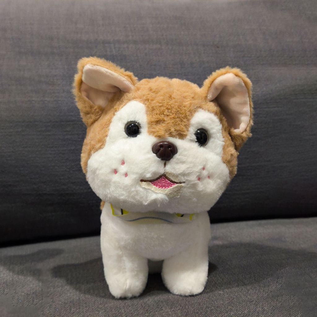 Boneka Anjing Shiba Coklat Putih Lucu – Plush Lembut Imut Cocok Untuk Kado & Koleksi