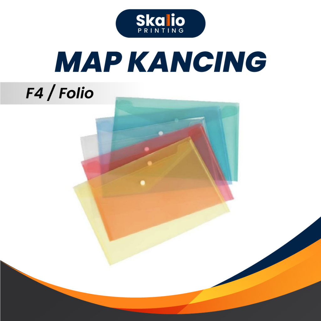 Map Stopmap Plastik Kancing Satu F4 Folio
