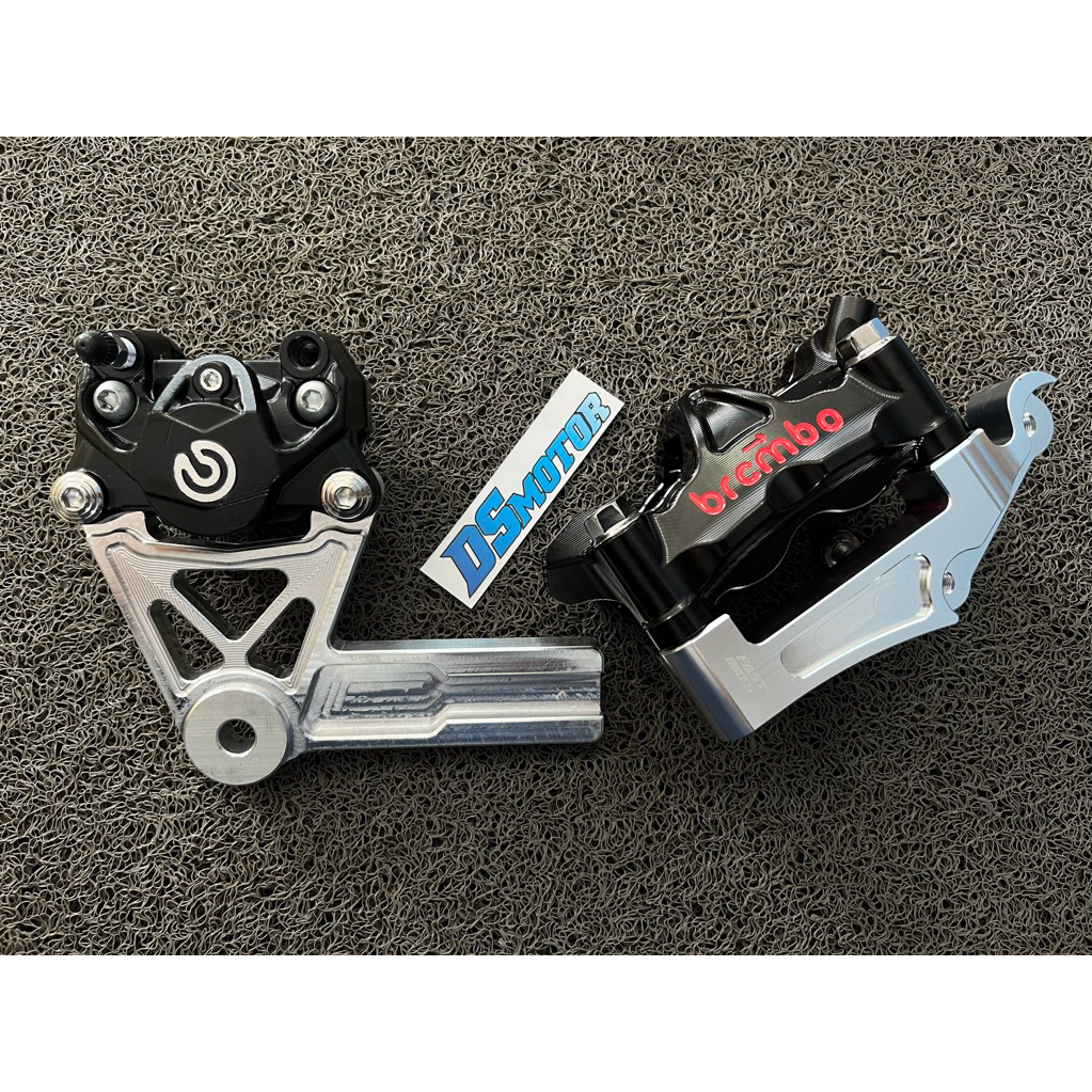 kaliper+breket cnc brembo gp4 gp4rx black series hitam PNP SUZUKI SATRIA 2TAK HIU LUMBA PNP DISC dep