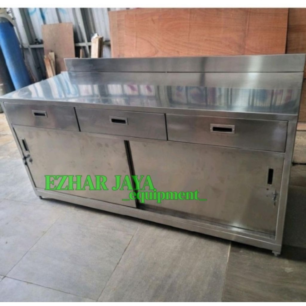 meja cabinet stainless stell/meja cabinet dapur stainless stell