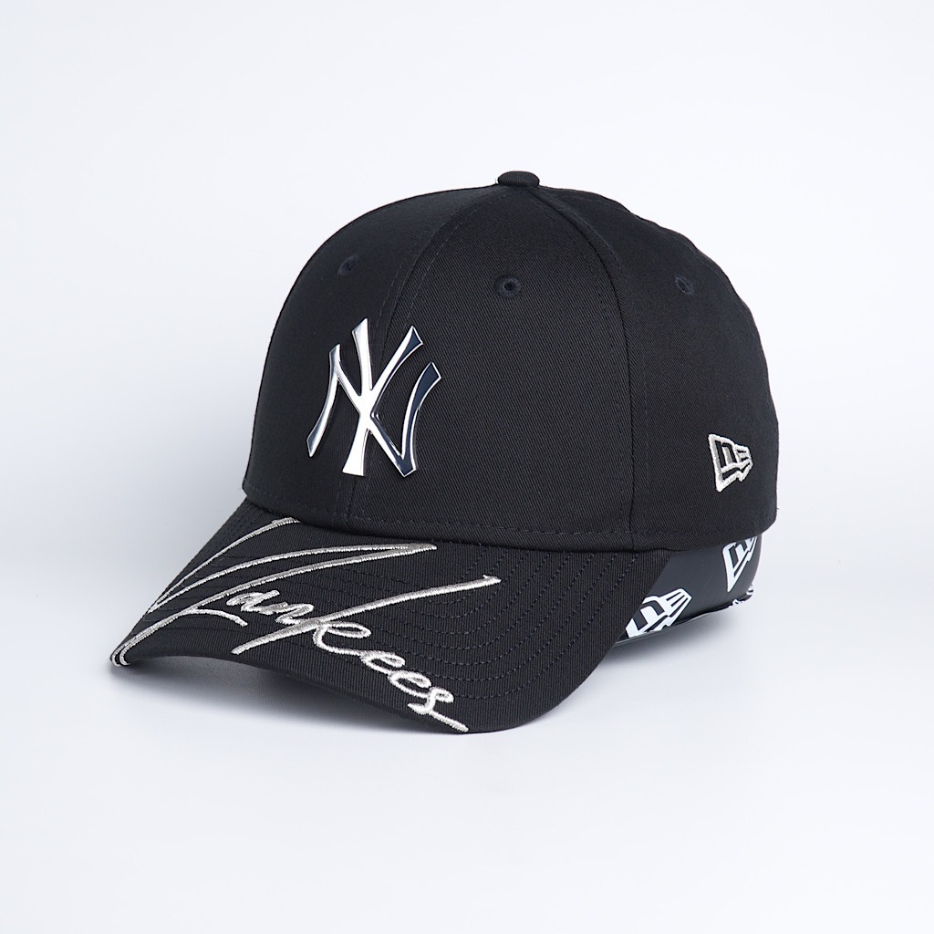 topi new era original new york yankees metal silver visor