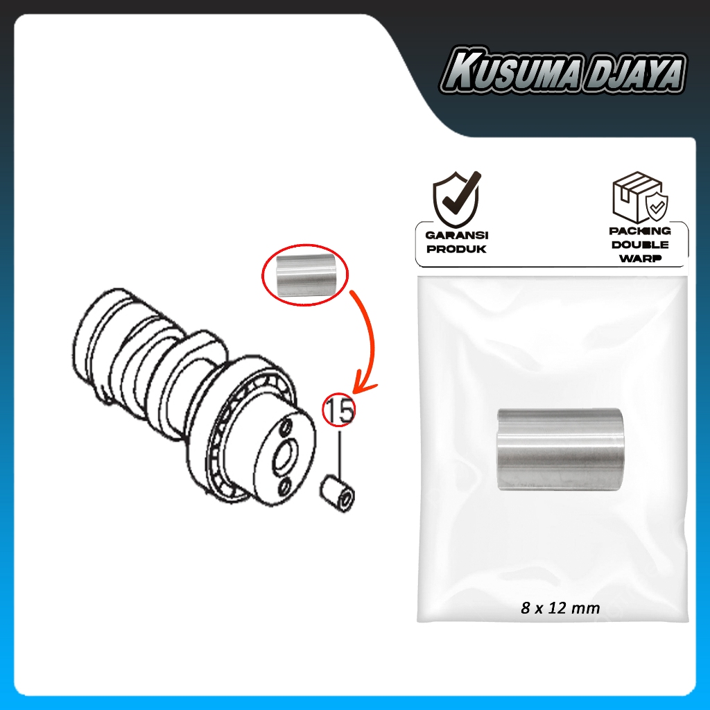 PIN DOWEL BOSH NOKEN AS KARISMA SUPRA X 125 KARBU 8X12 SATUAN