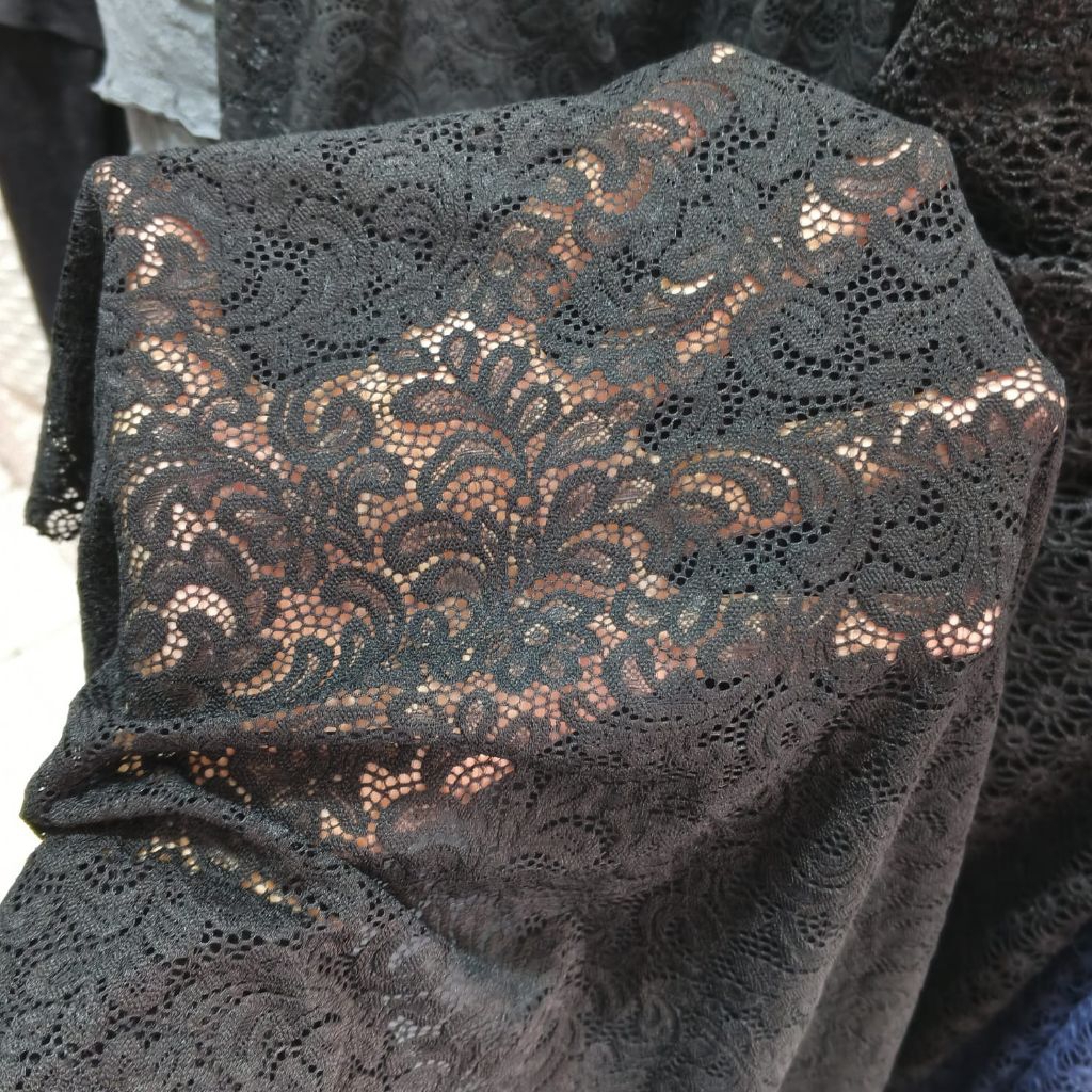 Kain Brokat Premium [0,5meter] - kain brokat stretch motif halus lembut - bahan brokat street lembut