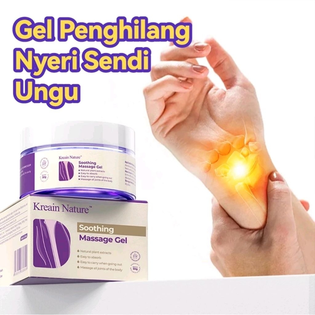 2PCS Kreain Nature Gel Nyeri Pinggang Dan Pegal Linu Gel Herbal Otot Sendi Terbuat Dari Bahan Herbal